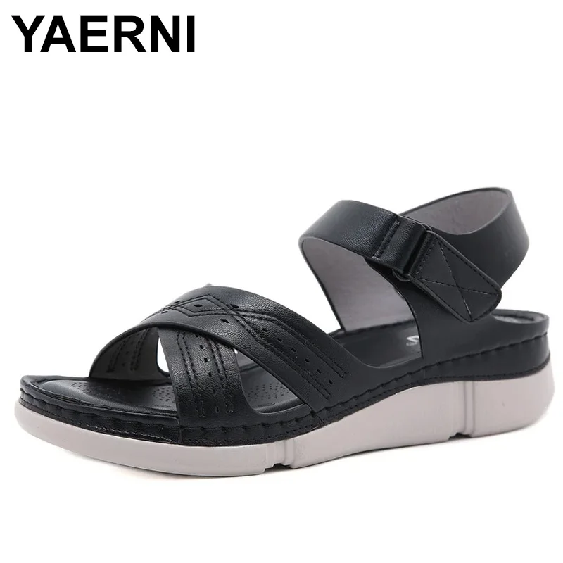 

YAERNI женские летние тапочки на танкетке в винтажном стиле; Женские сандалии; Повседневные женские туфли женская обувь женские туфли-лодочки ...