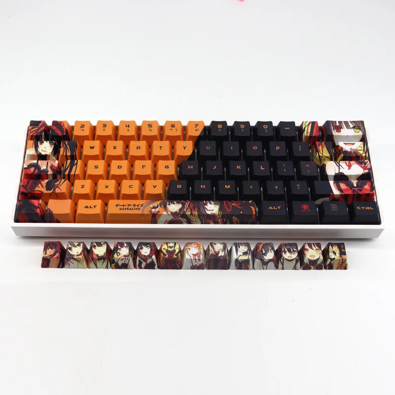 PBT Dating Competition Anime Keycaps OEM Profile Sublimation Mechanical Keyboard Keycap For Cherry MX Switch 108 Key
