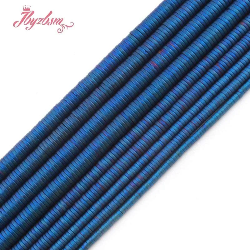 Бусины Из Натурального Гематита голубые Forst Рондель каменные бусины стандартное