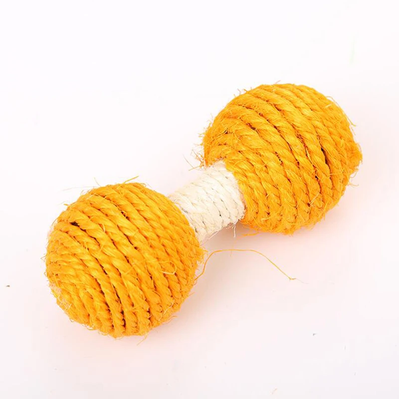 Котом жевательная игрушка соломы для собак и котов веревки плетеные шарики кошки кошка конопли