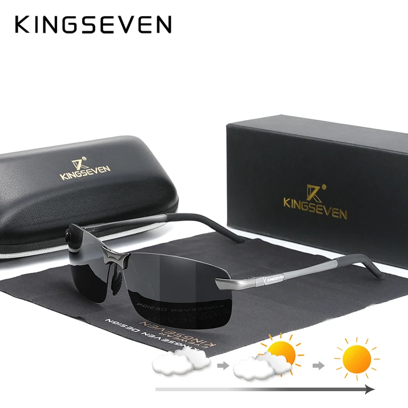 KINGSEVEN 2021 Солнцезащитные очки Мужские фотохромные поляризованные солнцезащитные