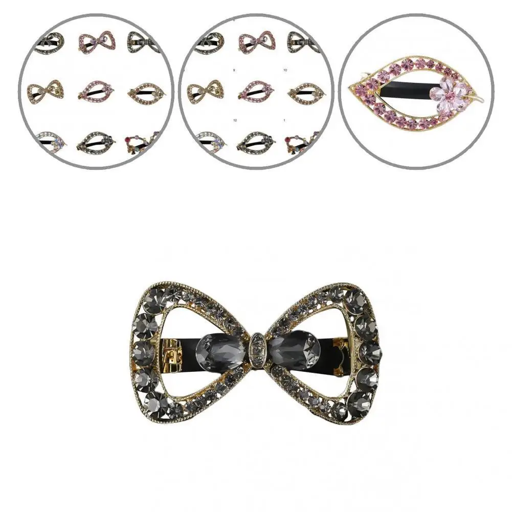 

Модная блестящая заколка Стразы, нескользящая заколка для волос в форме сердца для свиданий