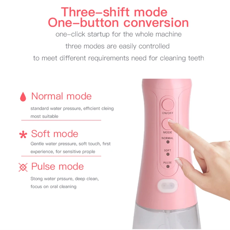 Портативный Ирригатор для полости рта USB Перезаряжаемые 3ModelsWater зубная нить струи