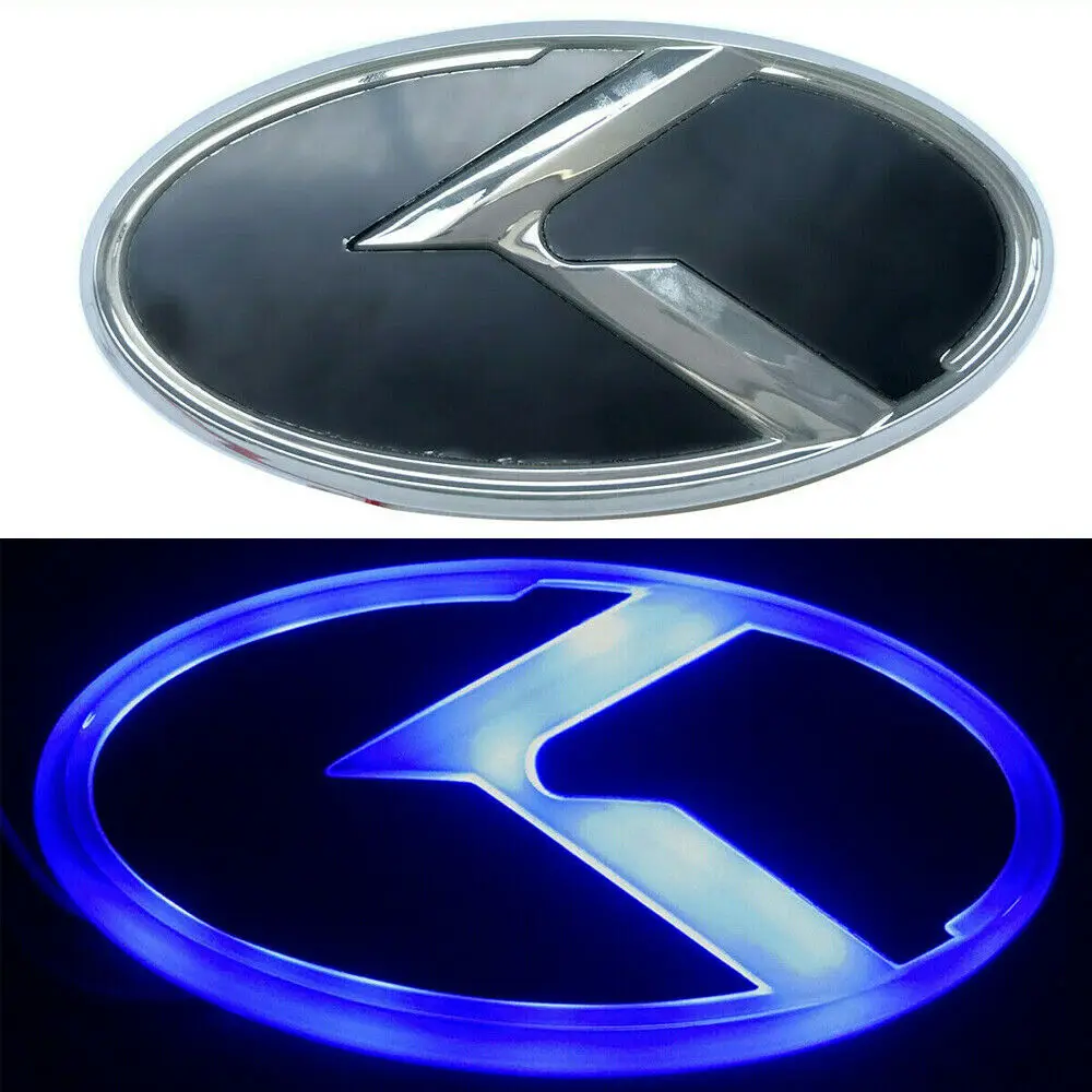 

130mm Blue K LED Light Front Rear Badge Sticker Emblem for OPTIMA FORTE K5 Forte Car Accessories