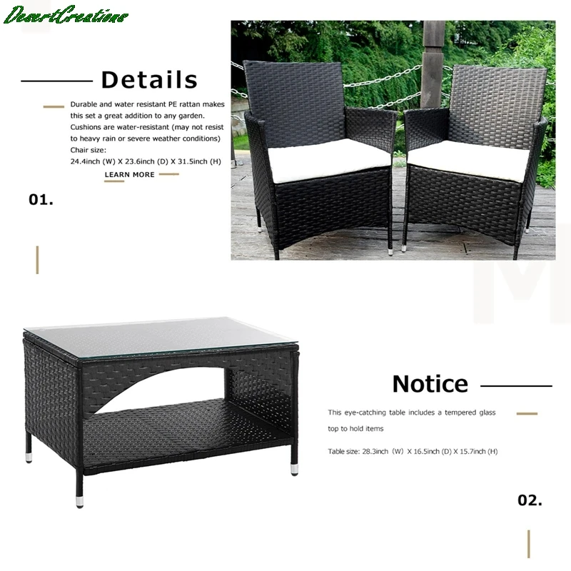 

8 PCS Patio Furniture Outdoor Garden Conversation Wicker Sofa Set With Coffee Table