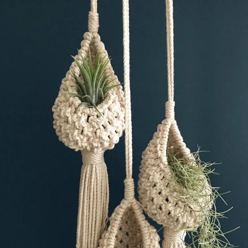 

Nordic Tapestry Hand-woven Bohemian Tapestry Tapestry Net Bag Air Pineapple Flower Basket Ins Wind Tapestry Decorations