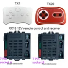 Детский электромобиль WEELYE RX18, 12 В, 2,4 ГГц, Bluetooth, пульт дистанционного управления и приемник для детей, запчасти для электромобиля