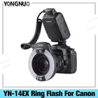Кольцевая вспышка YONGNUO YN-14EX YN14EX TTL для макросъемкисветодиодная вспышка для цифровых зеркальных камер Canon EOS, модель Canon MR-14EX 5D Mark II, поддержка MTTL