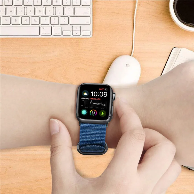 Ремешок NATO для Apple watch 4 5 band 44 мм 40 мм iWatch band 42 мм 38 мм спортивный нейлоновый браслетный ремешок для часов Apple watch 4 5 3 42/38 мм