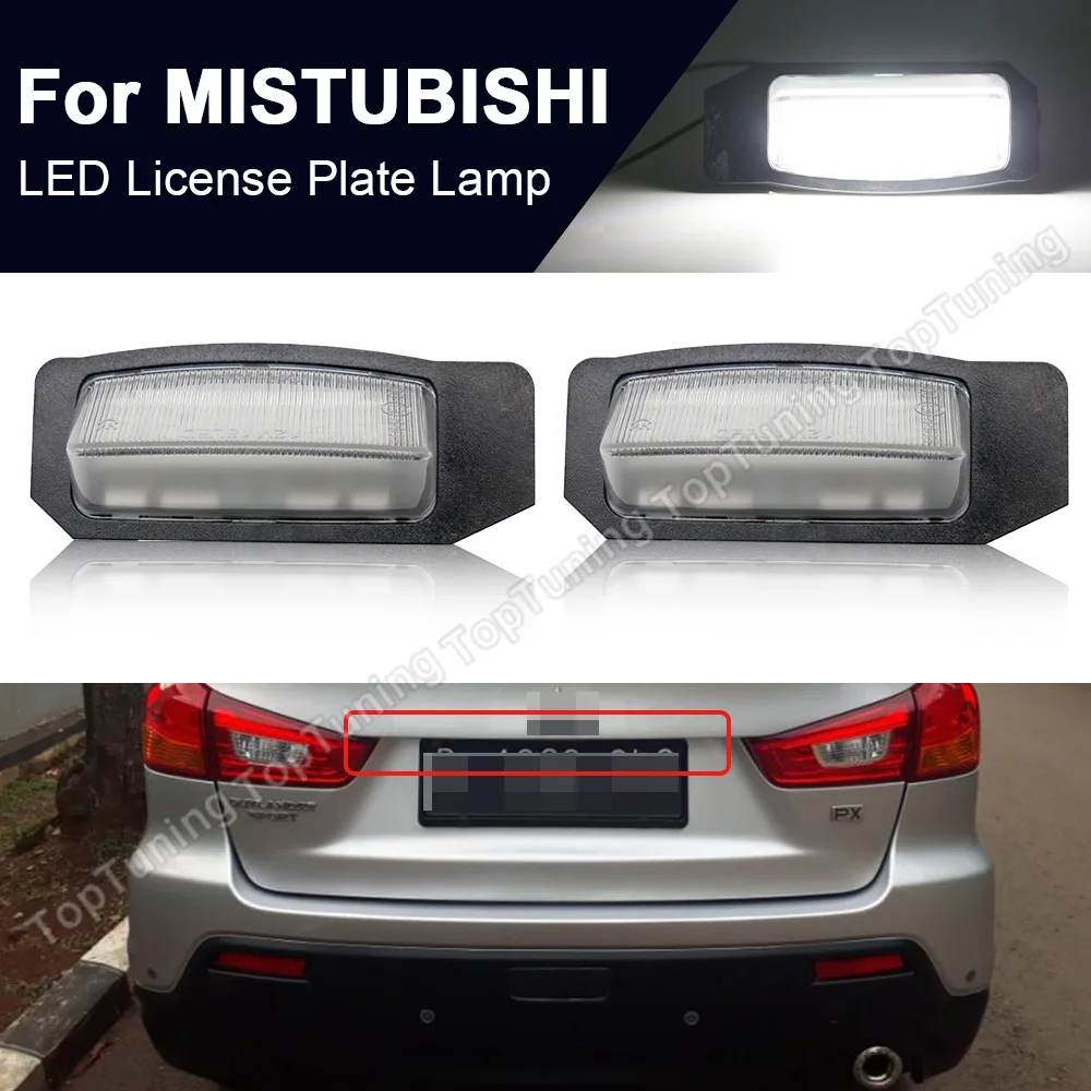 

2 шт. для Mitsubishi Outlander 2006-2017 Lancer 2008-2017 светодиодный номерной знак Светильник лампы ОШИБОК белый 6000K
