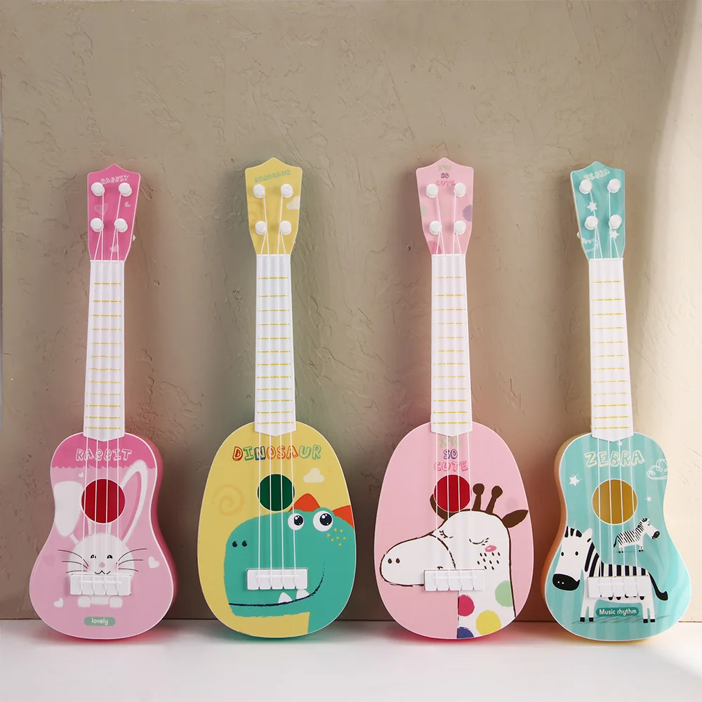 

Funny Creative Cartoon Animals Dinosaur Ukulele Mini Kids Guitar Toy Musical Instrument Children Early Educational Toys