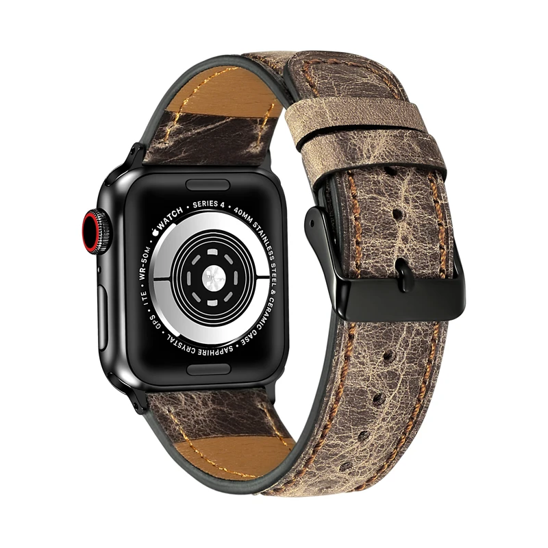 Ремешок из натуральной кожи для apple watch band 42 мм 38 44 40 аксессуары часов iwatch series