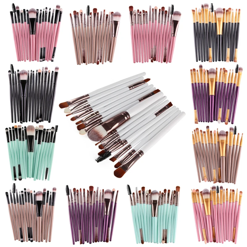 

8/15PCs Makeup Brushes Set Eye Shadow Foundation Powder Eyeliner Eyelash Cosmetict Makeup for Face Make Up Brush Tools Kit