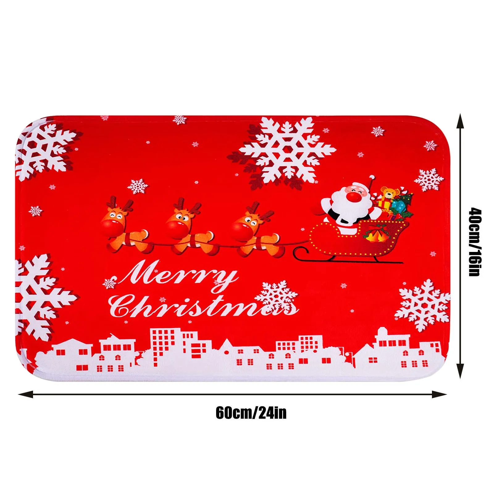 Christmas Mat Santa Doormat Ornament Pendant Merry Christmas Decor for Home Bathroom Kitchen Beddroom Noel Decor 40*60cm images - 6