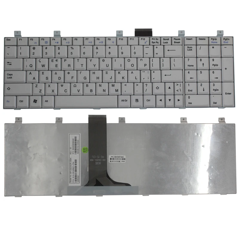 Новый греческий для MSI CR500 CR600 CR500X CX500 CX600 MS 1682 1683 GK Клавиатура ноутбука Белый|laptop