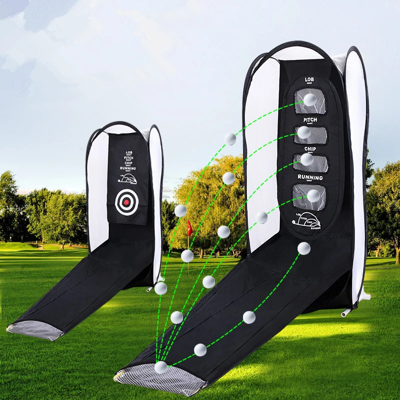 Fiyat Portable Foldable Golf Chipping Pitching Cages Indoor Outdoor Golf Hitting Swing Practice Net Golf Easy Training Aids F1050