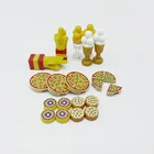 Набор продуктов сделай сам с другими кирпичами, город MOC, подарки для друзей, игрушки для детей, десерт, пицца, комбинированное развивающее совместимое здание