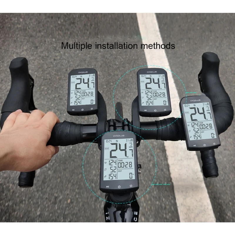 

A5KC Многофункциональный велосипедный GPS секундомер светящийся беспроводной смарт-монитор сердечного ритма