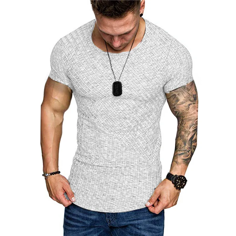 

Hot Selling Fashion Men T-Shirts Summer Tees Mens Clothing Short Sleeve Casual O Neck cotton Fitness Tshirt Sportwear 8 colors