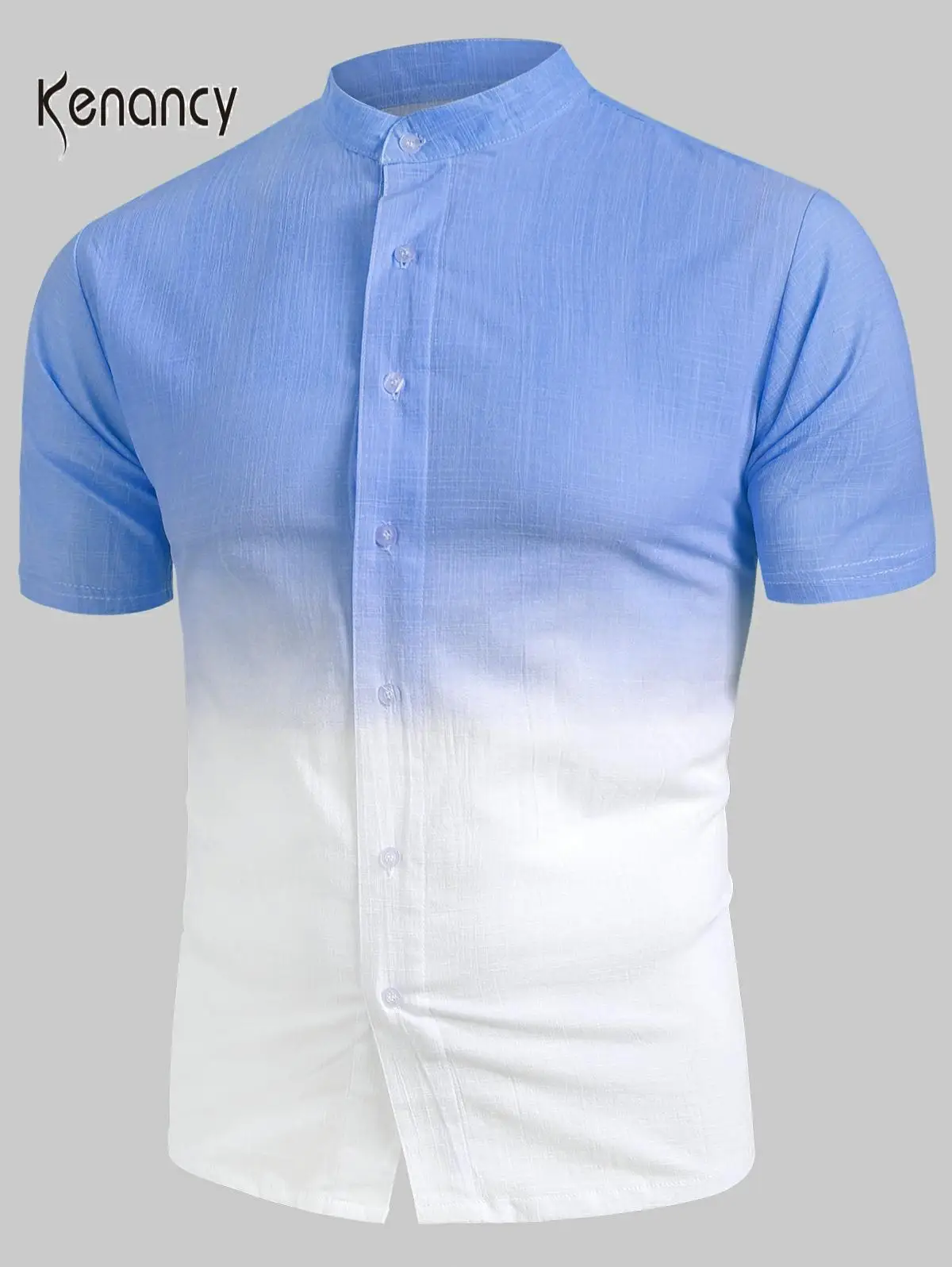 Мужская льняная рубашка с воротником стойкой Hemikis 5 видов цветов летняя