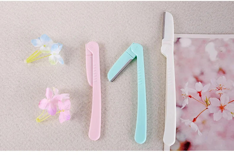 3Pcs/set Portable Eyebrow Trimmer Hair Remover Set Women Painless Razor Trimmers Blades Shaver For Makeup Cosmetic Kit | Красота и