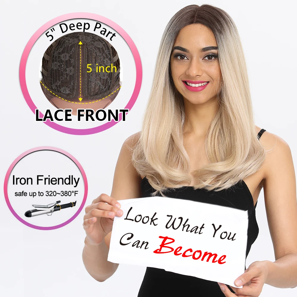 Белла 19 &quotдлинный синтетический парик с темным корнем Омбре цвет косплей