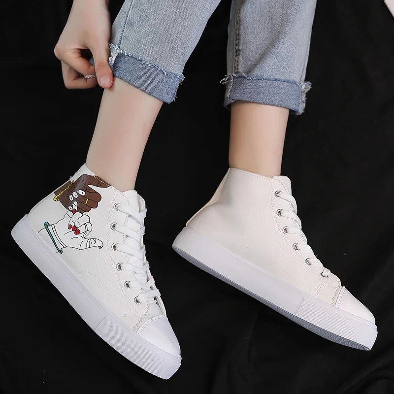 Новинка Весна 2020 Женская парусиновая обувь в уличном стиле классные женские
