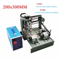 diy cnc 2030 milling 3axis 4axis machine 3020 usb parallel 2in1 interface 300w er11 spring collects cnc wood router engraver