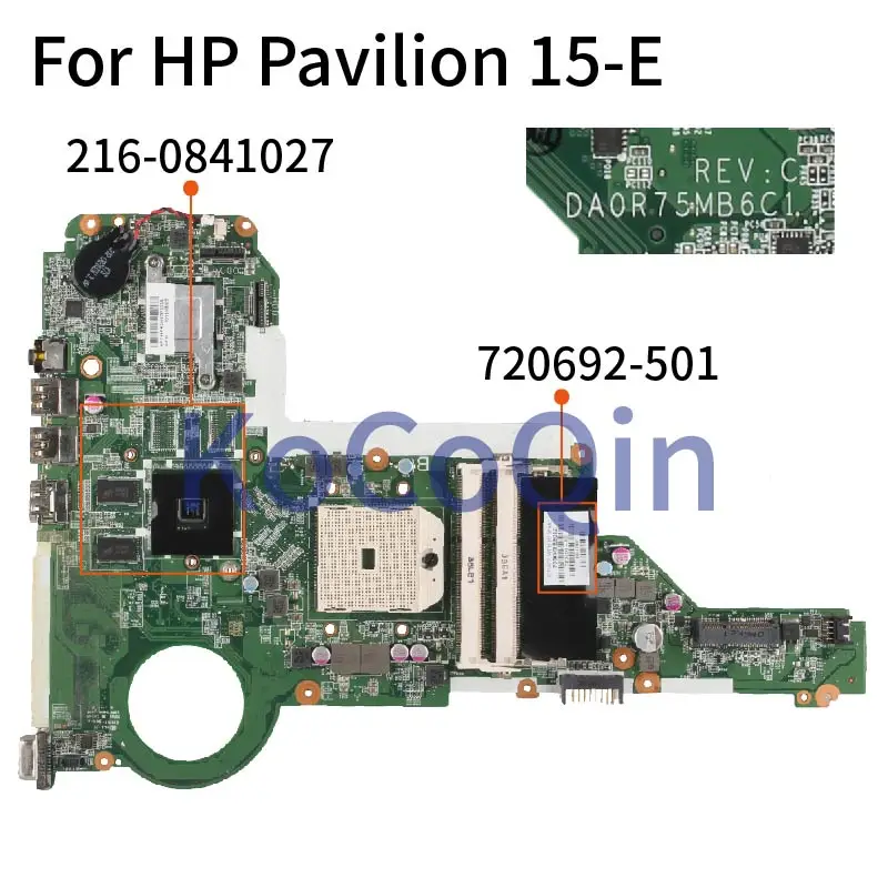 720692 501 001 для ноутбука HP Pavilion 14 E 15 17 HD8670M Материнская плата DA0R75MB6C0 DA0R75MB6C1 DDR3