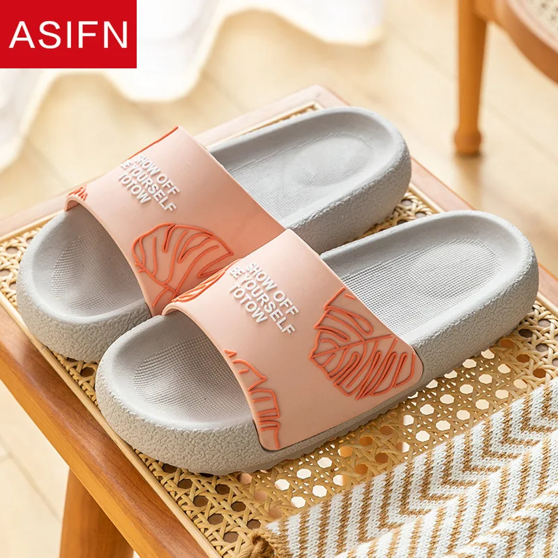 

Шлепанцы ASIFN женские на толстой платформе, сланцы для дома и ванной, мягкая подошва, летние Тапочки для ванной