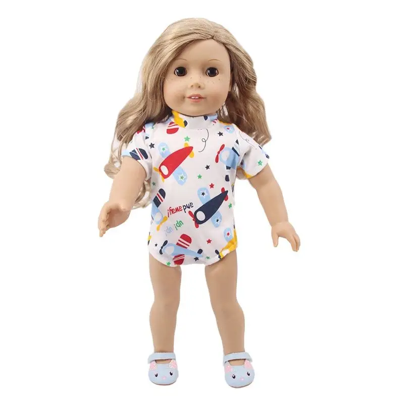 

Cute Inner Clothes for 18" 43cm American Girl BJD Reborn Baby Doll Accessories Pajamas Tops Trousers Dress Suit