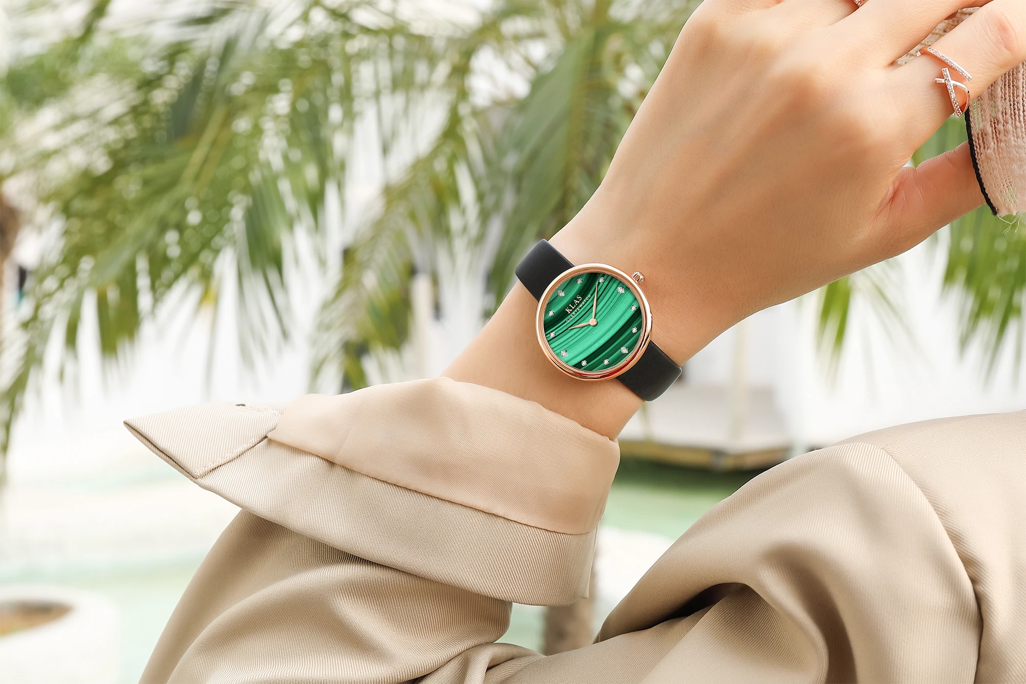 Regalos Para Novia New waterproof Leather Belt  Women's Watch Birthday Gifts KLAS Brand