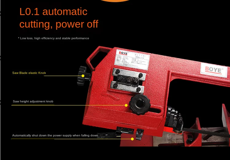 750 Вт металлическая ленточная пила режущий станок небольшая горизонтальная