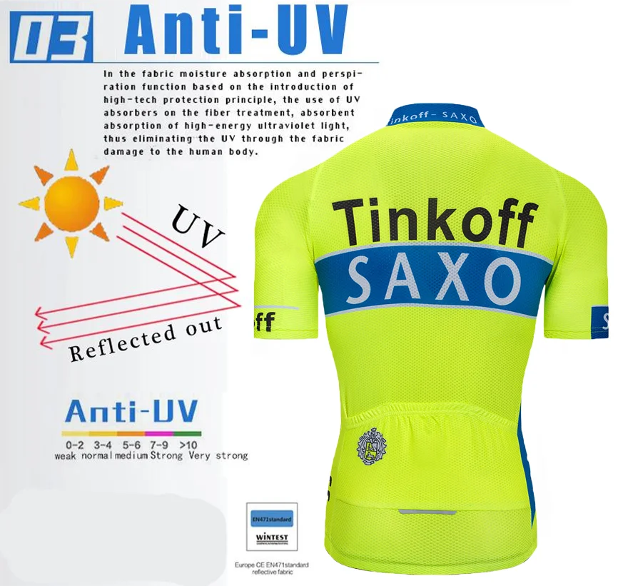 Прямые продажи с фабрики! SaxoBank Tinkoff костюм Джерси для езды на
