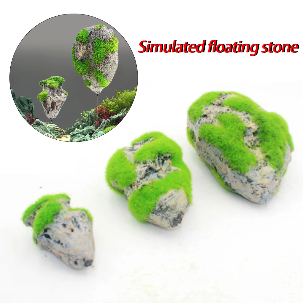 Украшение для аквариума подвесной камень искусственный декор украшение