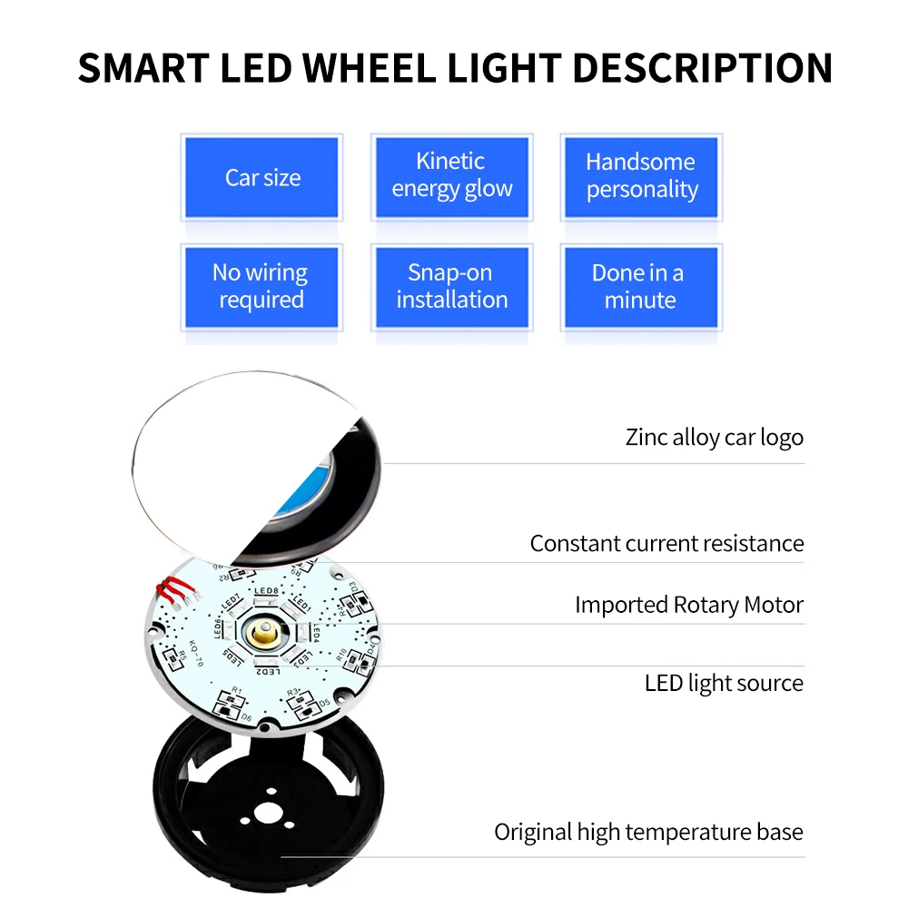 For Land Rover 66mm Hub Light Car Floating Illumination Energy Wheel Caps LED Center Cap Cover Lighting | Автомобили и мотоциклы