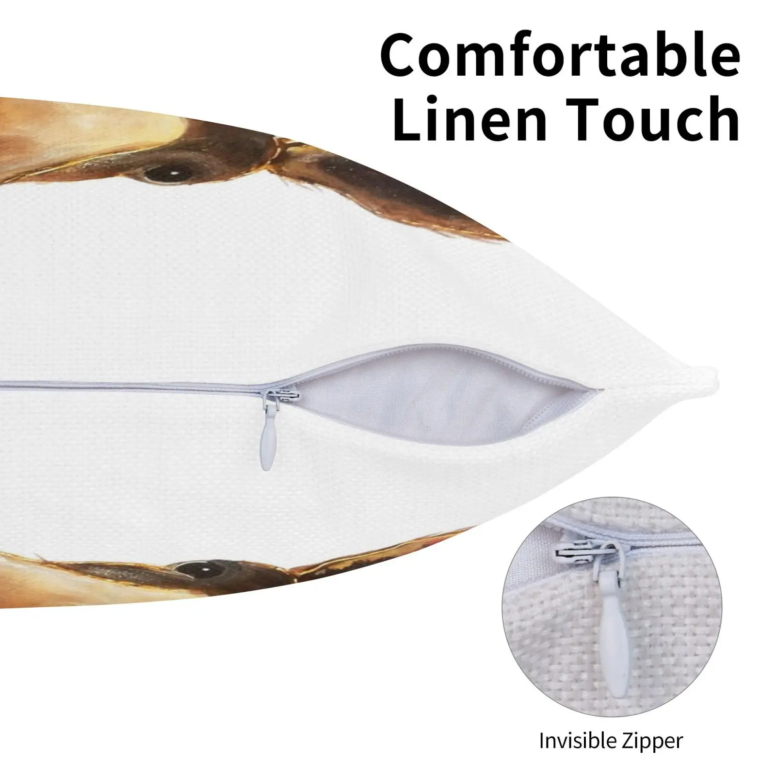 Наволочка с надписью Happy Donkey 'Teddy' от Ширли Макартур наволочка из хлопка и льна