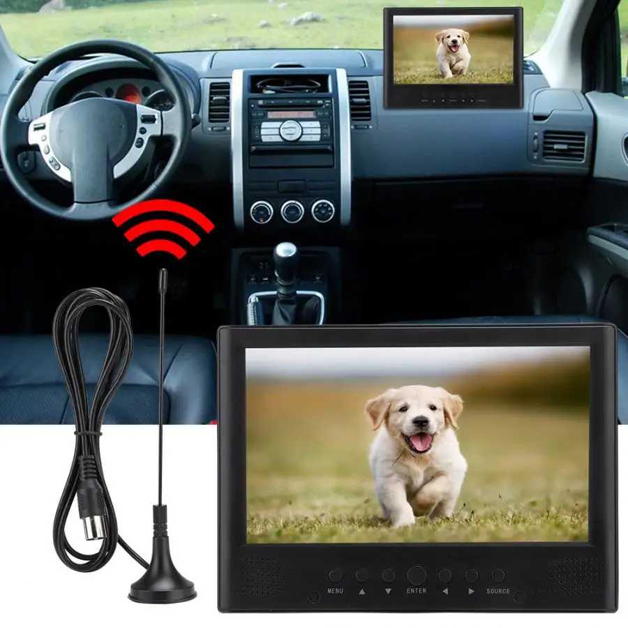 9 дюймовый фронтальный динамик LEADSTAR DVB T/T2 цифровой Телевизор с разъемом для