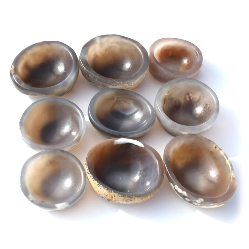 

1 Pcs natural agate crystal stone bowl for home decoration