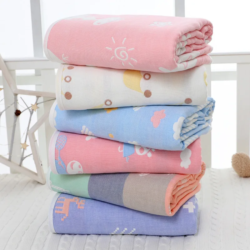 Хлопковое детское одеяло с рисунком плотное жаккардовое хлопковое банное