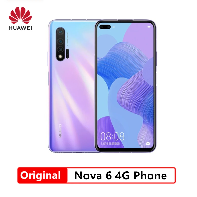 Huawei Nova 6 смартфон с 40 мегапиксельной камерой ОЗУ 8 Гб ПЗУ 128 ГБ 32 фронтальной 3