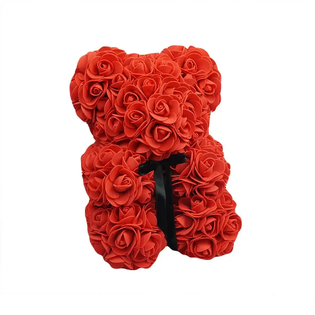 

22cm Foam Rose Bear Modeling DIY Craft Valentine Party Wedding Decoration Supplies Gift Kid Parent-child Interactive Toys