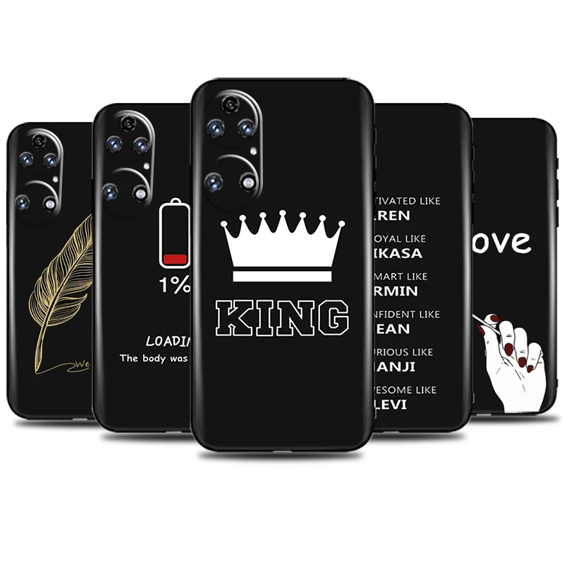 

Cartoon Matte Phone Case For Huawei P50 P40 P30 P20 P10 Pro Lite P Smart Z 2021 Back Ultra-Thin Funda Soft TPU Bumper