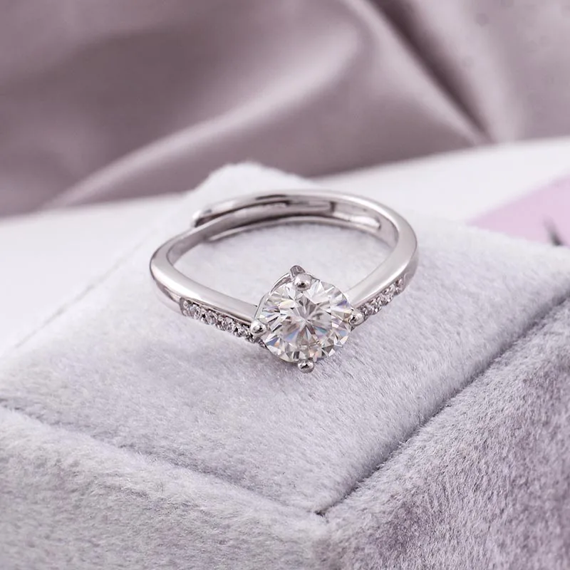Ювелирные украшения 18K позолоченное Твердое Серебро 925 роскошное 6 5 мм 1ct