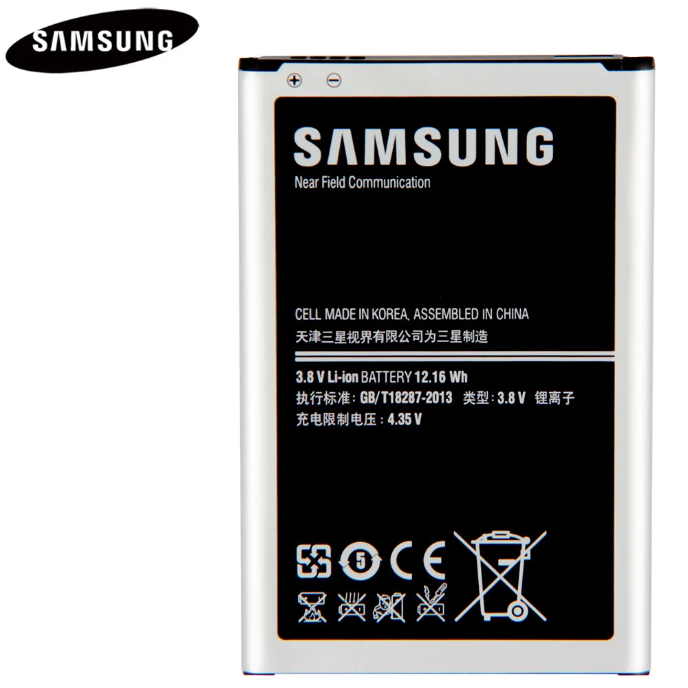 100% Original Replacement Battery B800BE B800BC FOR Samsung GALAXY Note3 N9006 N9005 NOTE 3 3200mAh NFC | Мобильные телефоны и