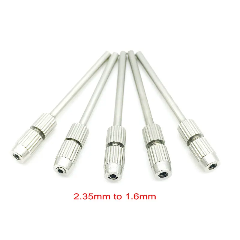 5pcslot dental drill burs adapter converter 2 35mm to 1 6mm 2 35mm to 3mm shank polisher dentist tools free global shipping