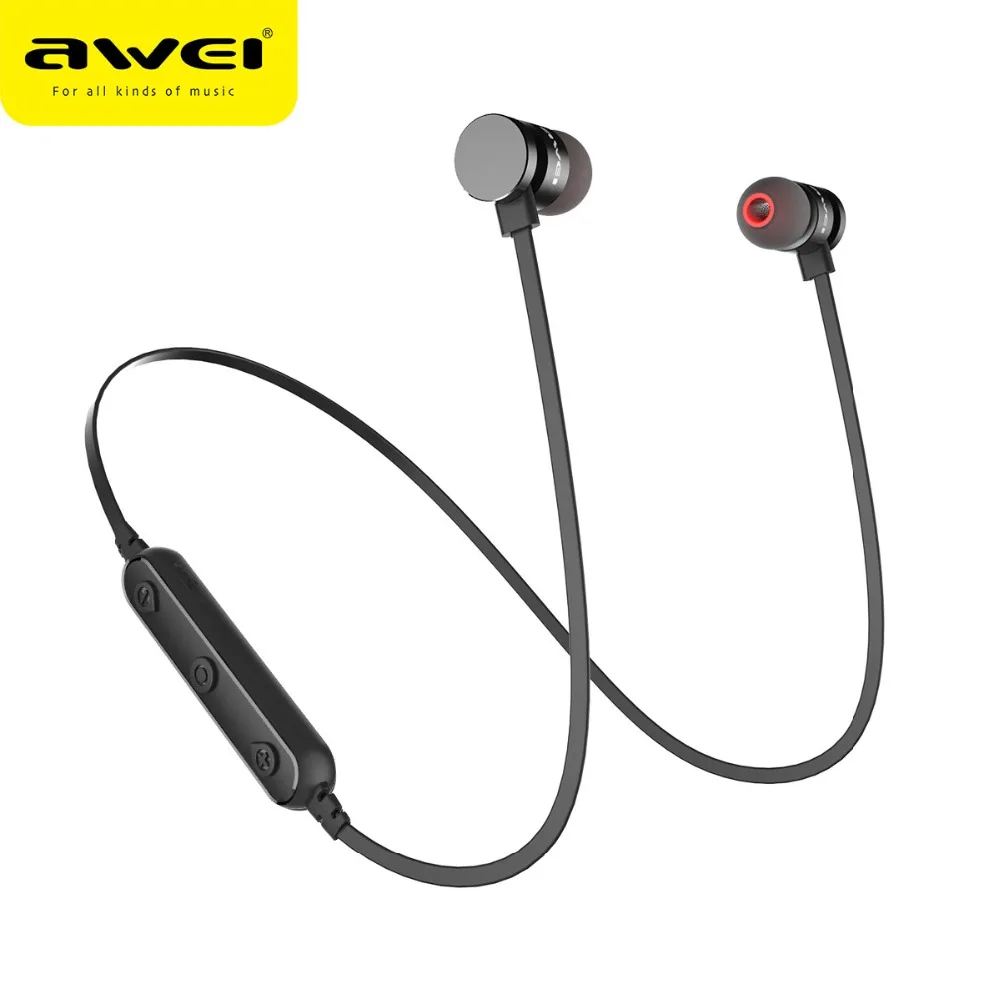 AWEI T11, беспроводные Bluetooth наушники с микрофоном, шейным ремешком, Спортивная гарнитура, свободные руки, игровые наушники, наушники для samsung iPhone