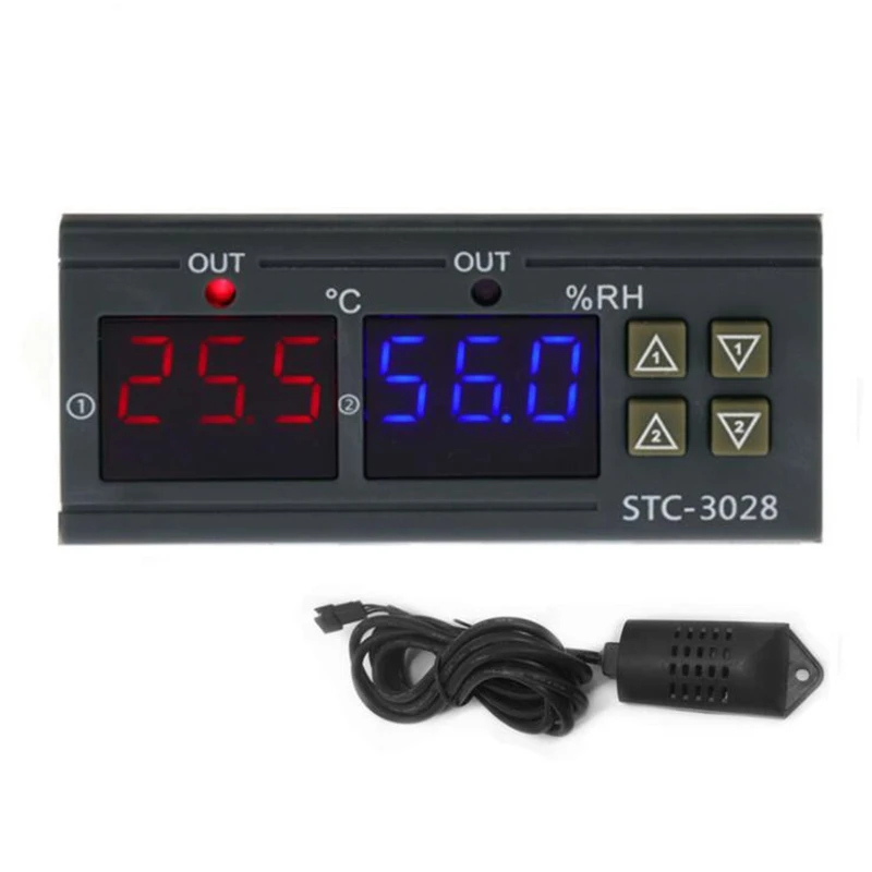 

Temperature and Humidity Control Dual Screen Display, STC-3028 Incubation Temperature and Humidity Meter(24V)