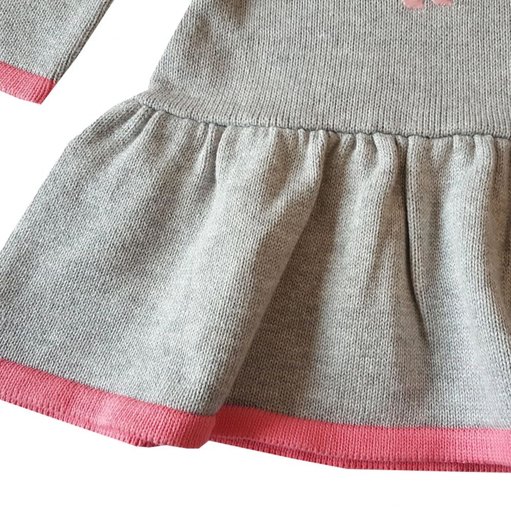 Платье для малышей осенне зимнее трикотажное платье принцессы с длинными