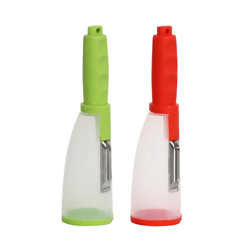 

Stainless Steel Storage Type Peeling Knife with Barrel for Vegetable and Fruit Peeling Belt Storage Type Peeler Peeler